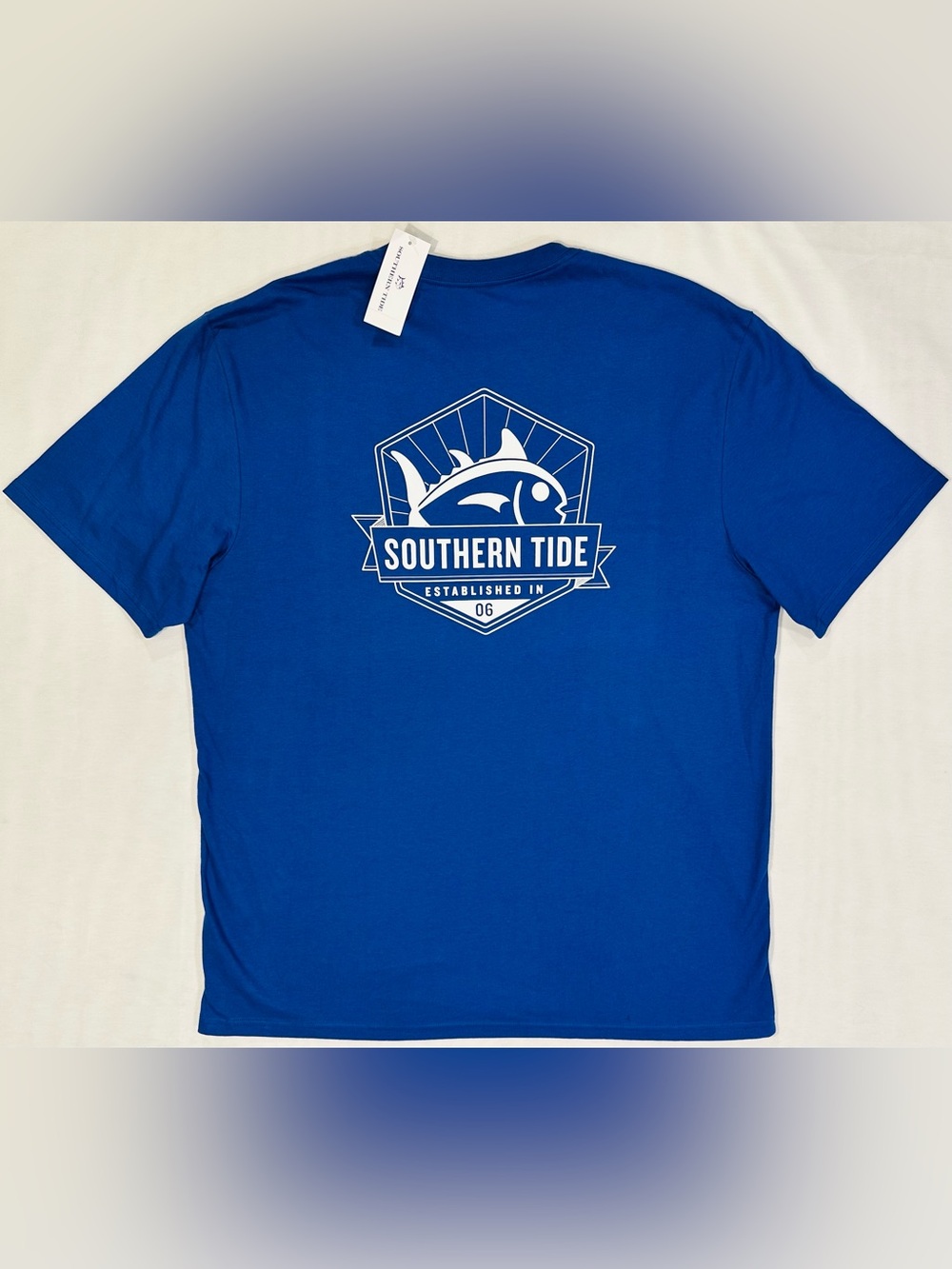 Southern Tide Men’s SJ BURST TEE Logo T-shirt XL University Royal Blue NWT 12062